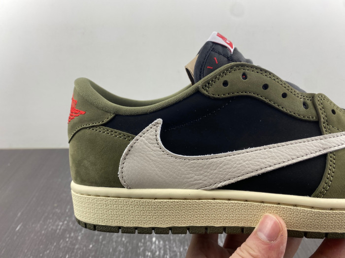 travis scott x air jordan 1 low og black olive dm7866-002