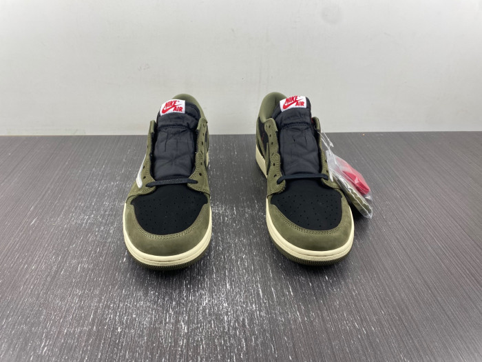 travis scott x air jordan 1 low og black olive dm7866-002