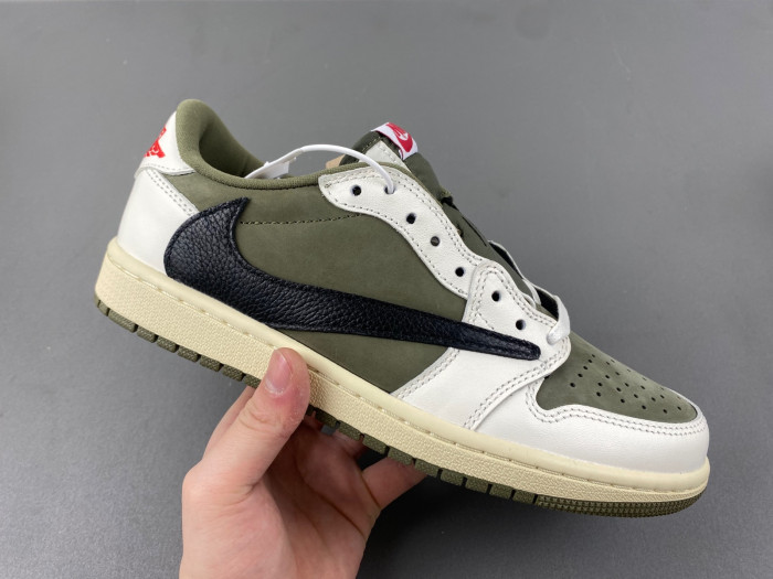 travis scott x air jordan 1 low og “medium olive” dm7866-200
