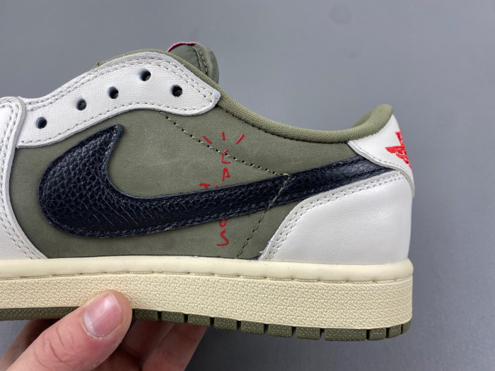 travis scott x air jordan 1 low og “medium olive” dm7866-200