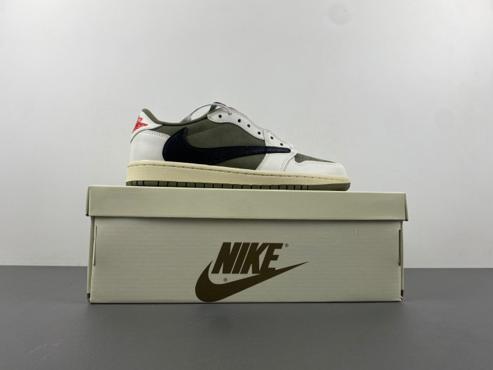 travis scott x air jordan 1 low og “medium olive” dm7866-200