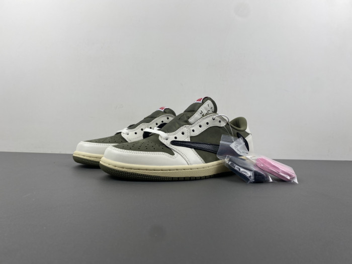 travis scott x air jordan 1 low og “medium olive” dm7866-200
