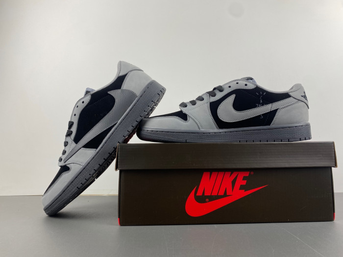 travis scott x air jordan 1 black grey dm7866-775