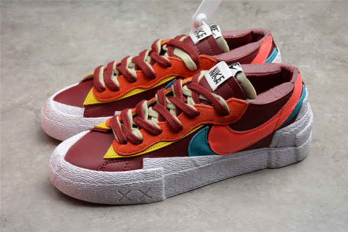 nike blazer low sacai kaws red dm7901-600