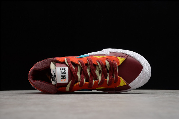 nike blazer low sacai kaws red dm7901-600