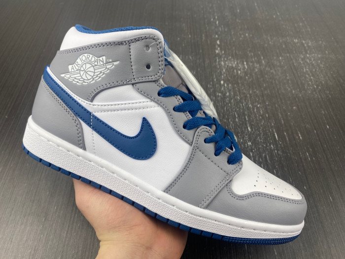 air jordan 1 mid true blue cement dq8423-014