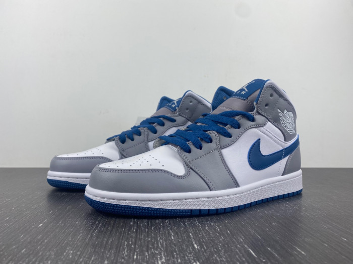 air jordan 1 mid true blue cement dq8423-014