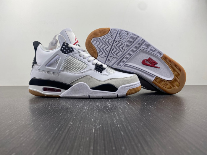 air jordan 4 retro white grey black dr5415-100