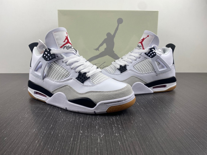 air jordan 4 retro white grey black dr5415-100