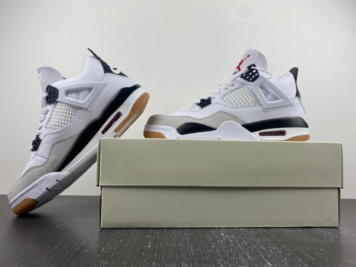 air jordan 4 retro white grey black dr5415-100