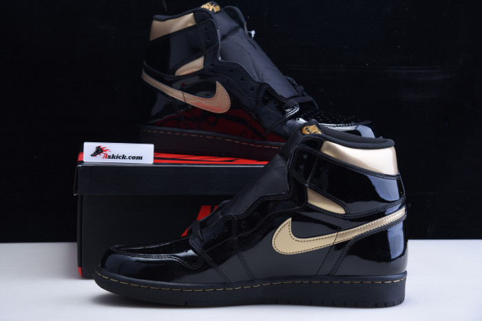 air jordan 1 retro high black metallic gold (2020) 555088-032