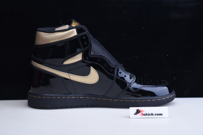 air jordan 1 retro high black metallic gold (2020) 555088-032
