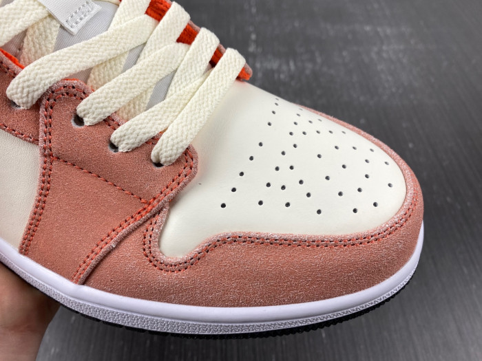 air jordan 1 mid se orange suede dv1336-800