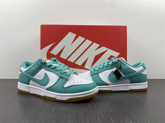 nike dunk low white turquoise dv2190-100