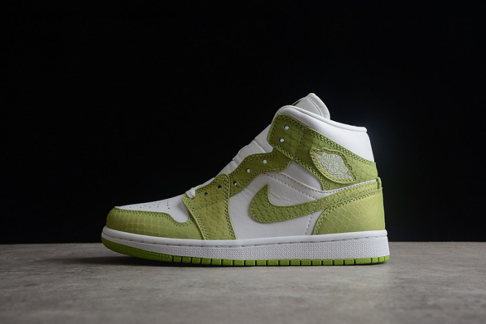 air jordan 1 mid green python (w) dv2959-113