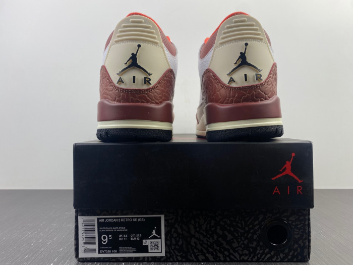 air jordan 3 retro se dunk on mars (gs) dv7028-108