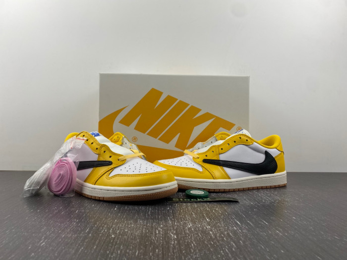 travis scott x air jordan 1 low og “canary dz4137-700