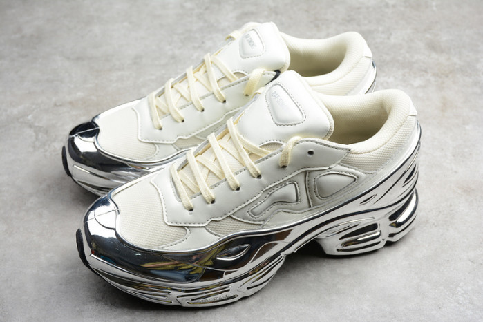 a*d*das ozweego raf simons cream white silver metallic ee7945