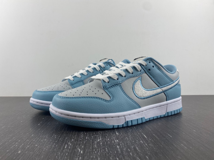 nike dunk low retro fleece worn blue fb1871-011