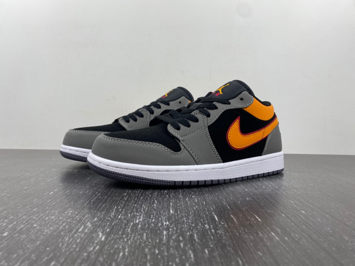 air jordan 1 low light graphite vivid orange fn7308-008