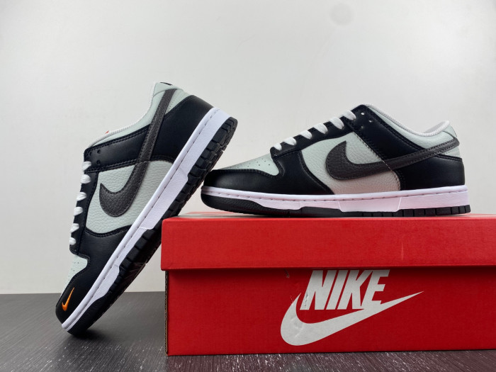 nike dunk low grey black orange mini fn7808-001