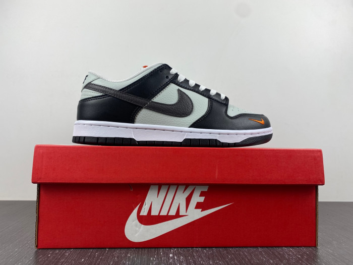 nike dunk low grey black orange mini fn7808-001