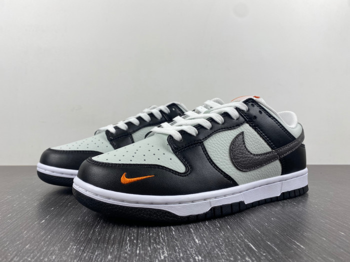 nike dunk low grey black orange mini fn7808-001
