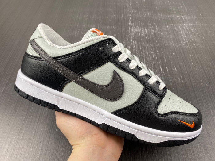 nike dunk low grey black orange mini fn7808-001
