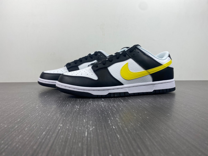 nike dunk low black yellow white fq2431-001