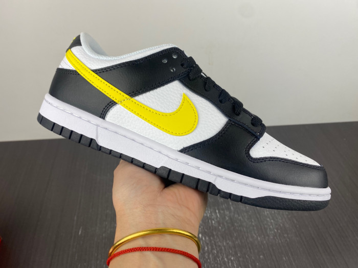 nike dunk low black yellow white fq2431-001
