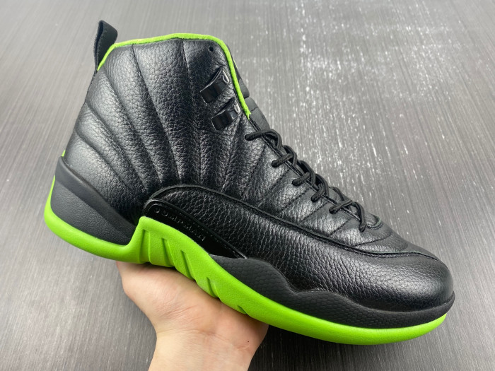 air jordan 12 "black/neon green"