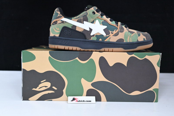 a bathing ape bape sk8 sta abc camo green