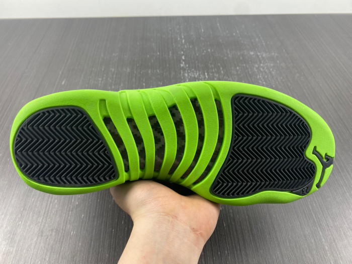 air jordan 12 "black/neon green"