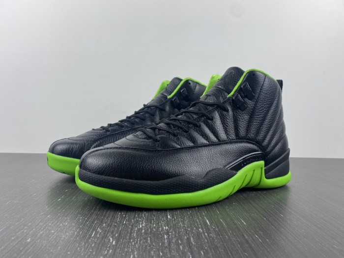 air jordan 12 "black/neon green"