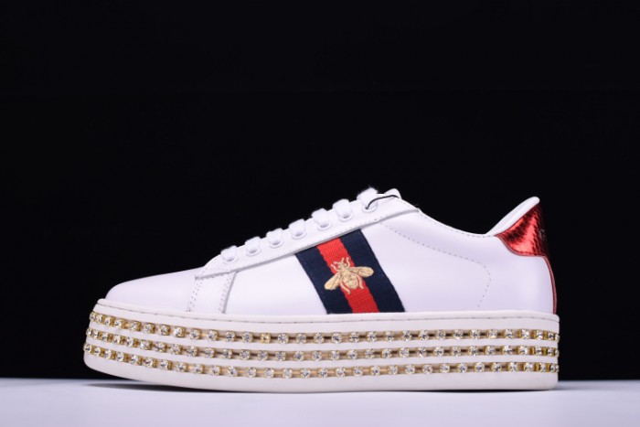 gu ace embellished sneaker with crystals womens 505995dope0