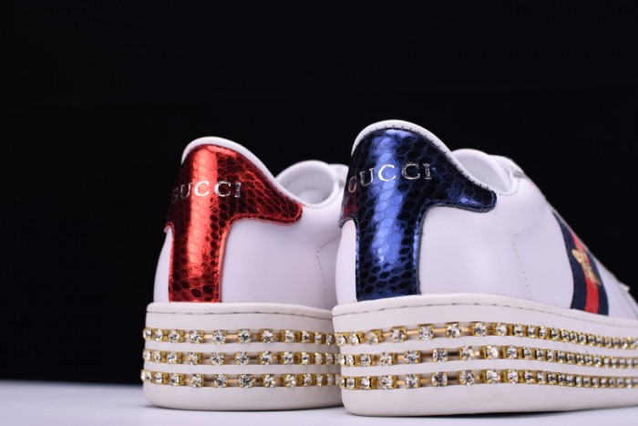 gu ace embellished sneaker with crystals womens 505995dope0