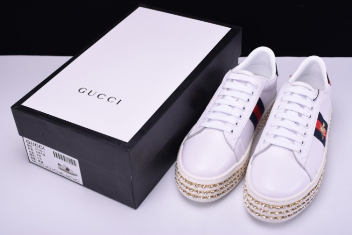 gu ace embellished sneaker with crystals womens 505995dope0