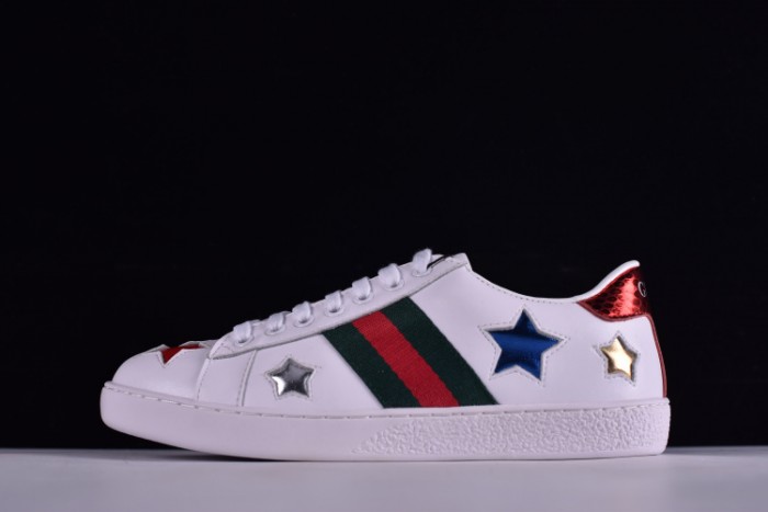 gu ace embroidered low-top sneaker with colorful stars 431942-a38g1