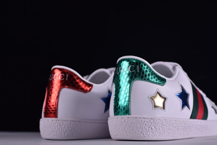 gu ace embroidered low-top sneaker with colorful stars 431942-a38g1