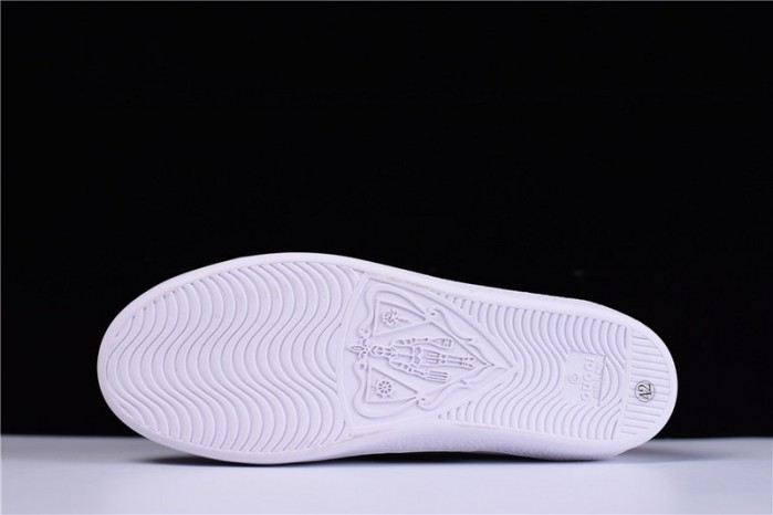 gu ace embroidered low-top sneaker with gg logo