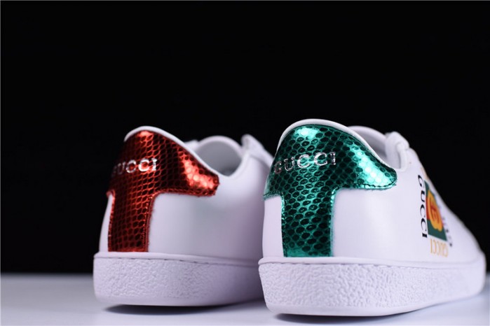 gu ace embroidered low-top sneaker with gg logo