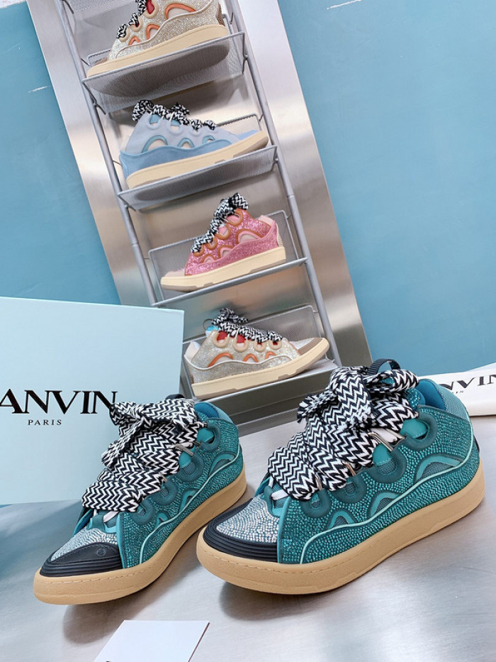 lanv1n leather curb sneakers