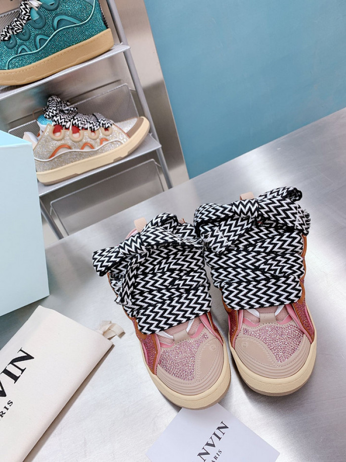 lanv1n leather curb sneakers