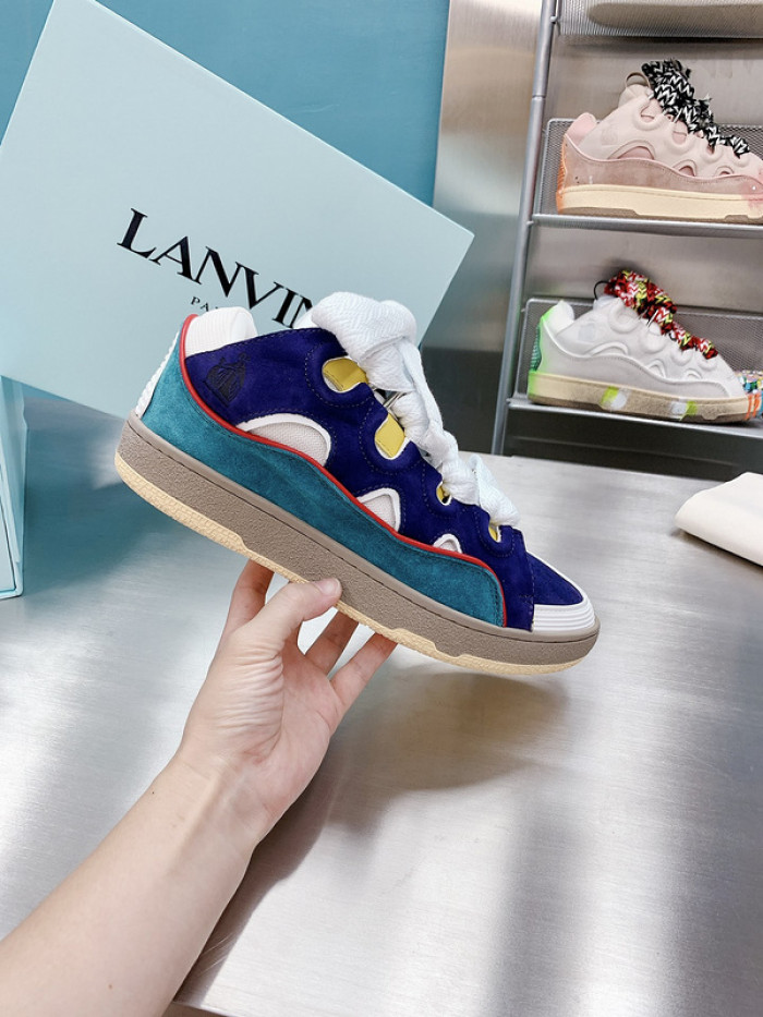 lanv1n leather curb sneakers