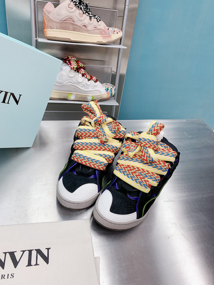 lanv1n leather curb sneakers