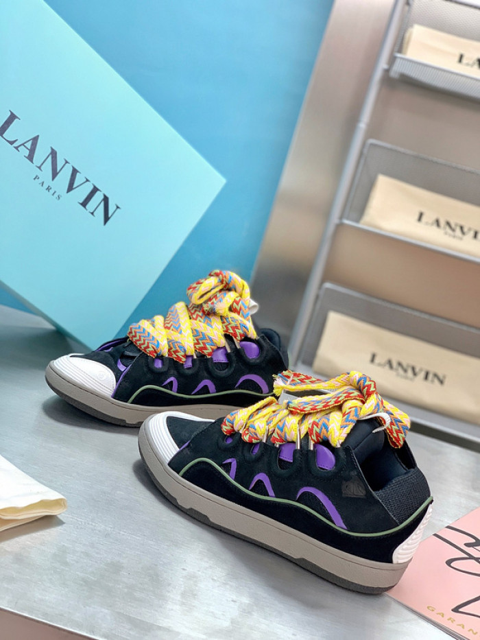 lanv1n leather curb sneakers