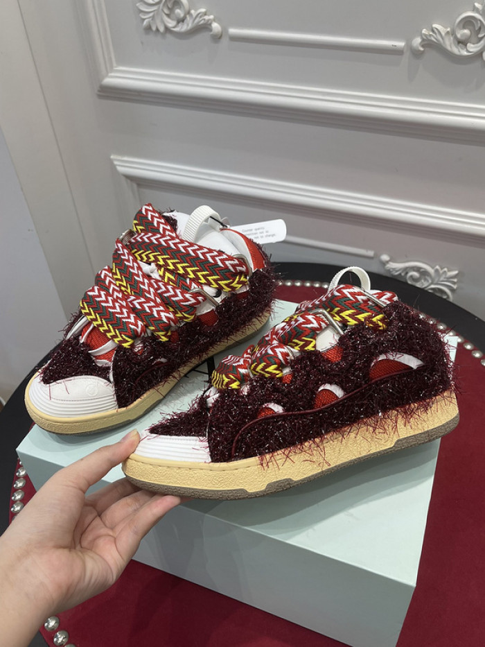 lanv1n leather curb sneakers