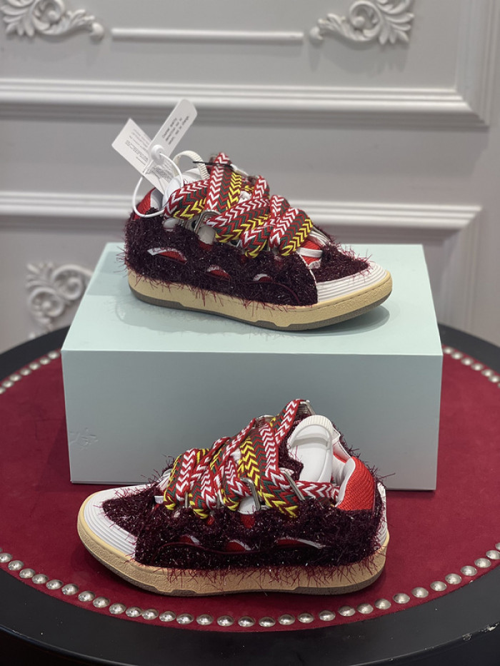 lanv1n leather curb sneakers