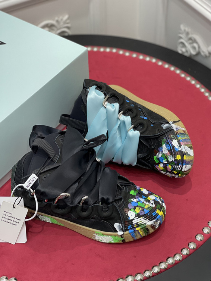 lanv1n leather curb sneakers