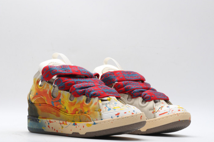 lanv1n leather curb sneakers